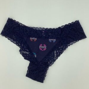 New Victoria’s Secret PINK Lace Trim Thong Panties - XSmall